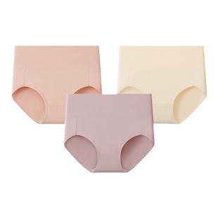 [3条]三枪内裤女纯棉三角裤7A抗菌高腰收腹防夹臀中老年秋冬款