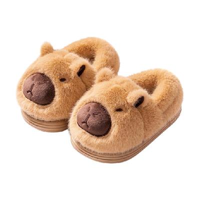 猪爸爸冬季儿童卡通棉拖鞋