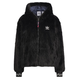 阿迪达斯三叶草女子新款人造毛皮宽松运动夹克外套IX4226 4225