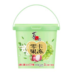 喜之郎零卡蒟蒻果冻520g*1桶3口味0糖0脂儿童零食小吃低脂零食品