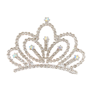 女童刘海发夹女孩前额皇冠头饰公主儿童水钻珍珠王冠发梳碎发插梳