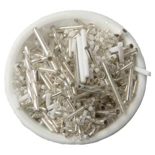 灌银米珠 手缝玻璃珠管 管珠螺旋管服装辅料婚纱婚纱DIY饰品材料