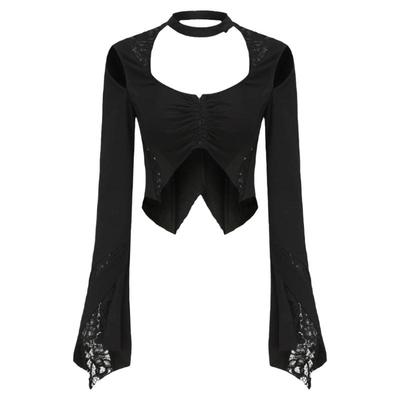 Elywood旗舰店挂脖抽皱上衣优雅气质原创小众设计师品牌春夏新款