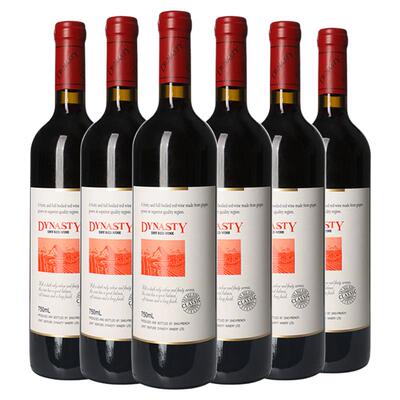 Dynasty王朝经典干红葡萄酒750mL瓶装新疆天山北麓赤霞珠官方正品
