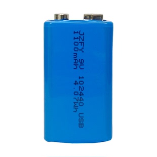 9V充电锂电池大容量万用表方块无线话筒吉他6F22可充电麦克风话筒