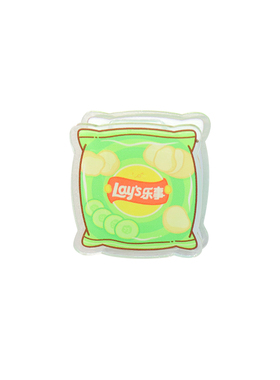 仿真薯片童年零食袋便签夹子磁吸