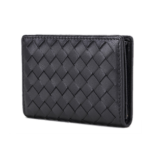 真皮羊皮大容量拉链卡套男士多卡位卡包迷你竖款卡片包编织零钱包