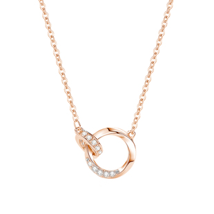 「莫比乌斯双环」s925款纯银项链女款轻奢小众送闺蜜女友生日礼物