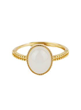 七彩云南天然和田玉女开口戒指