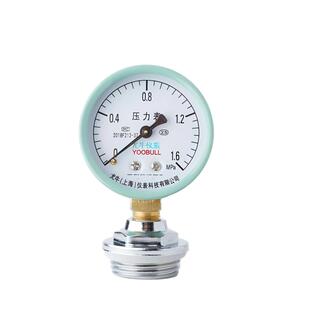 Y60压力表水压地暖分水器打压表气泵自来水试压地暖压力表批发1.6