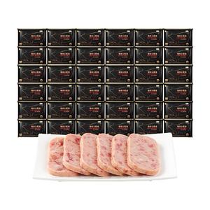 中粮梅林小黑猪午餐肉火腿猪肉罐头198g*36罐箱装涮火锅家庭囤货