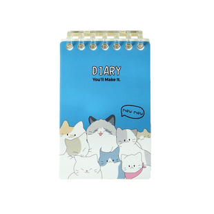 可爱猫咪A7活页本记事本迷你轻薄小本本随身记笔记本小本子随身
