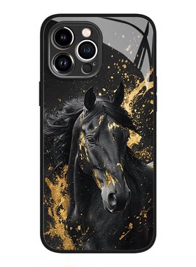 马年适用苹果17promax手机壳iphone13pro玻璃18小众高级14华为mate80新款pura90小米15红米k90液态16十二生肖