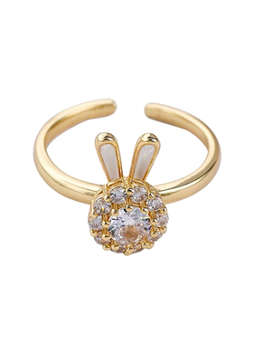 【可旋转设计】小兔子戒指