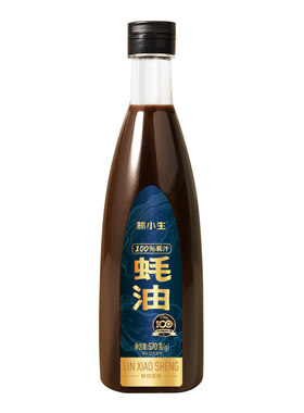林小生蚝油100%蚝汁570g/瓶0添加防腐剂增鲜提味减钠家用炒菜鲜味