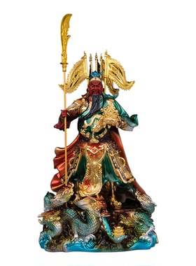 康盛树脂供奉摆件中式关帝圣君像