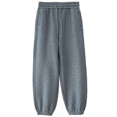 抽绳松紧腰加厚加绒卫裤女冬季