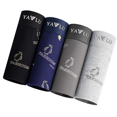 雅鹿男士内裤男生纯棉平角裤透气抑菌男式四角短裤衩学生正品新款