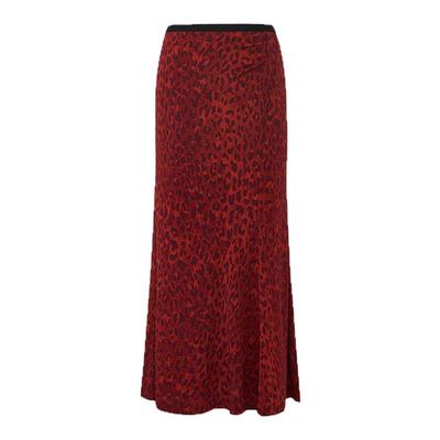 DVF2025新款红色豹纹半裙