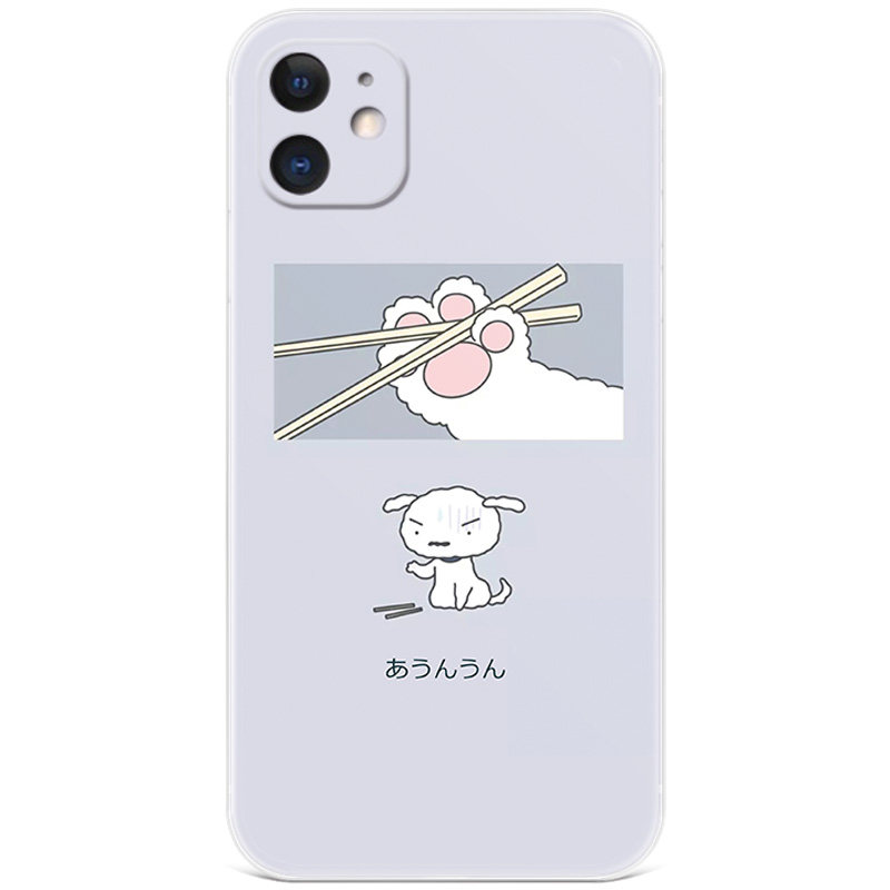 可爱鳄鱼适用iPhone11苹果12手机壳17air/16/15/14/13/7/8/6plus蜡笔小新xsmax卡通小狗promax女款XR新款软