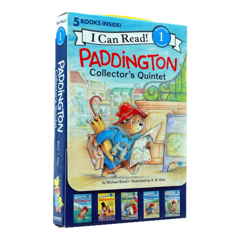 帕丁顿熊5本盒装 英文原版进口平装  I Can Read Level 1 Paddington Bear 分级阅读di一阶段 习惯养成 锻炼思维 儿童英语启蒙