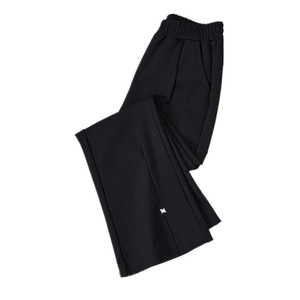 特大码春秋高腰直筒微喇叭女韩版