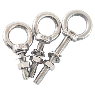 吊环螺丝螺母套装304不锈钢加长吊环螺栓带环穿墙杆M6M8M10M12M16