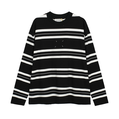 MM马吉极简主义条纹男女长袖T恤