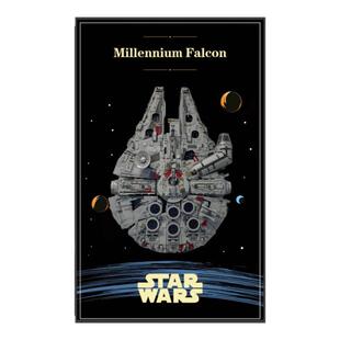 言乐高星球大战黑千年隼75389上墙相框背景板75257客厅气氛装饰画