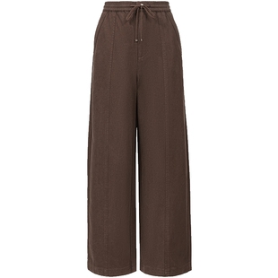 ONLY2026春季新款含莱赛尔裤中线剪裁挺阔香蕉裤抽绳收腰休闲裤女