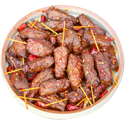 牙签牛肉紧实肉香麻辣过瘾下酒菜
