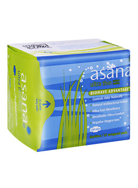 【日夜加量装】asana阿莎娜卫生巾日用超薄透气姨妈巾旗舰店正品