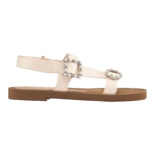 SW CRYSTAL GEO BUCKLE SPORT SANDAL 水晶珍珠装饰扣平底凉鞋女