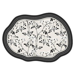 法式中古风客厅地毯不规则异形沙发地垫防水高级复古卧室床边地毯