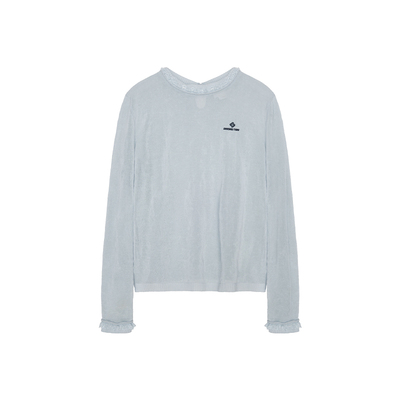 花边毛领长袖针织上衣26SS春夏