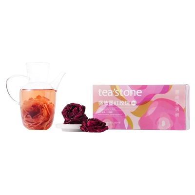 teastone墨红玫瑰茶杯茶杯套组