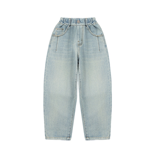 男童裤子春装2026新款儿童牛仔裤春秋款大童帅气男孩长裤韩版炸街