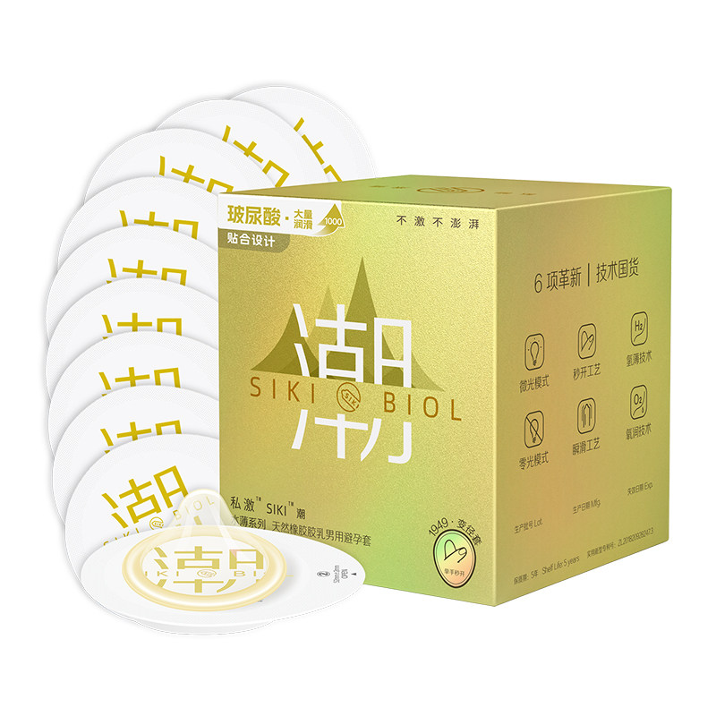 SIKI超薄玻尿酸避孕套防脱防落套