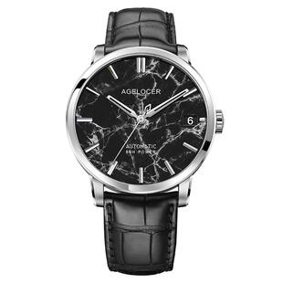 爱勒AGELOCER原创贝加尔湖男士机械手表天然大理石送男友生日礼物