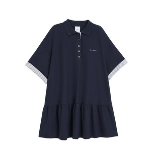 TurnSignal潮牌POLO领连衣裙女夏季2026新款休闲T恤裙连身裙