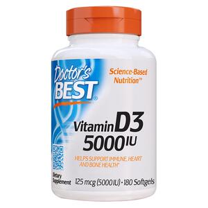 金达威Doctor's Best维生素D3维他命vd3成人促进钙吸收 180粒2瓶