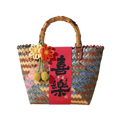 结婚订婚伴娘喜礼~手提包编织篮