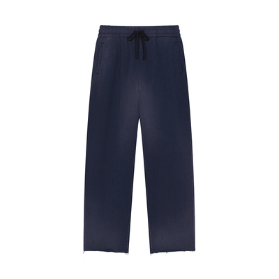 美式复古水洗做旧垂感卫裤