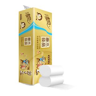 清风无芯卷纸原木金装4层996克12卷卫生纸巾厕所手实惠家庭装厕纸
