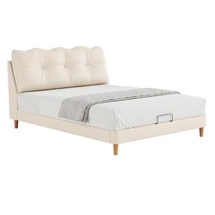 顾家家居儿童床奶油风硅胶皮实木床卧室女童男童青少年床9173