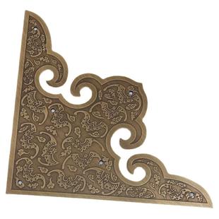 中式仿古纯铜角花大门包角复古木门角片装饰如意护角铜包边铜配件