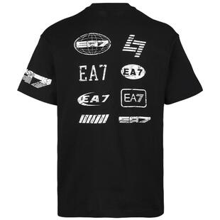 Armani阿玛尼2025新款夏季休闲全棉上衣EA7潮牌印花纯棉短袖T恤男