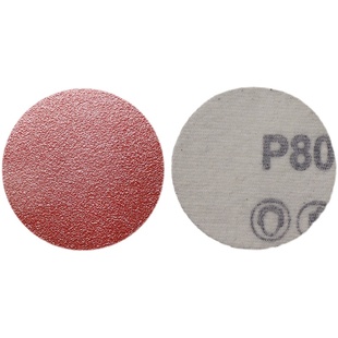 红砂植绒砂纸2寸3寸圆盘打磨机抛光拉绒片背绒片自粘打磨盒装