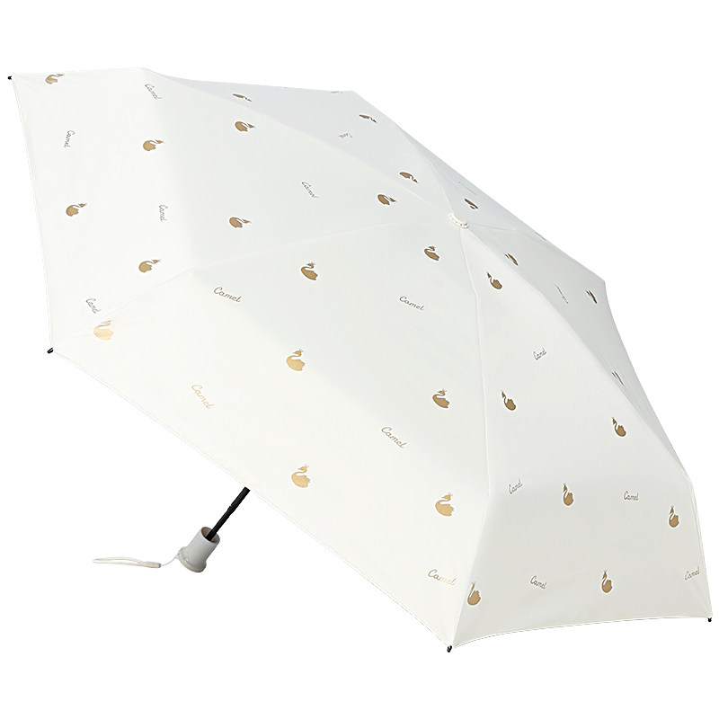 骆驼五折遮阳伞超强防晒防紫外线女小巧便携折叠晴雨两用太阳伞