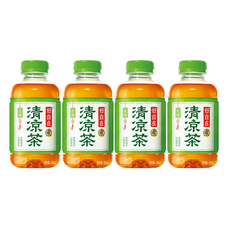【官方甄选】元气森林好自在清凉茶低糖凉茶植物饮料500mL*4瓶db